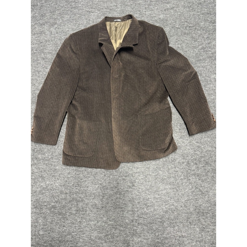 Zagota Signature Collection Blazer Jacket Mens 50 Brown Herringbone Notch Lapel